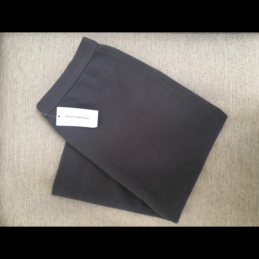 Banana Republic ribbed gray pencil skirt